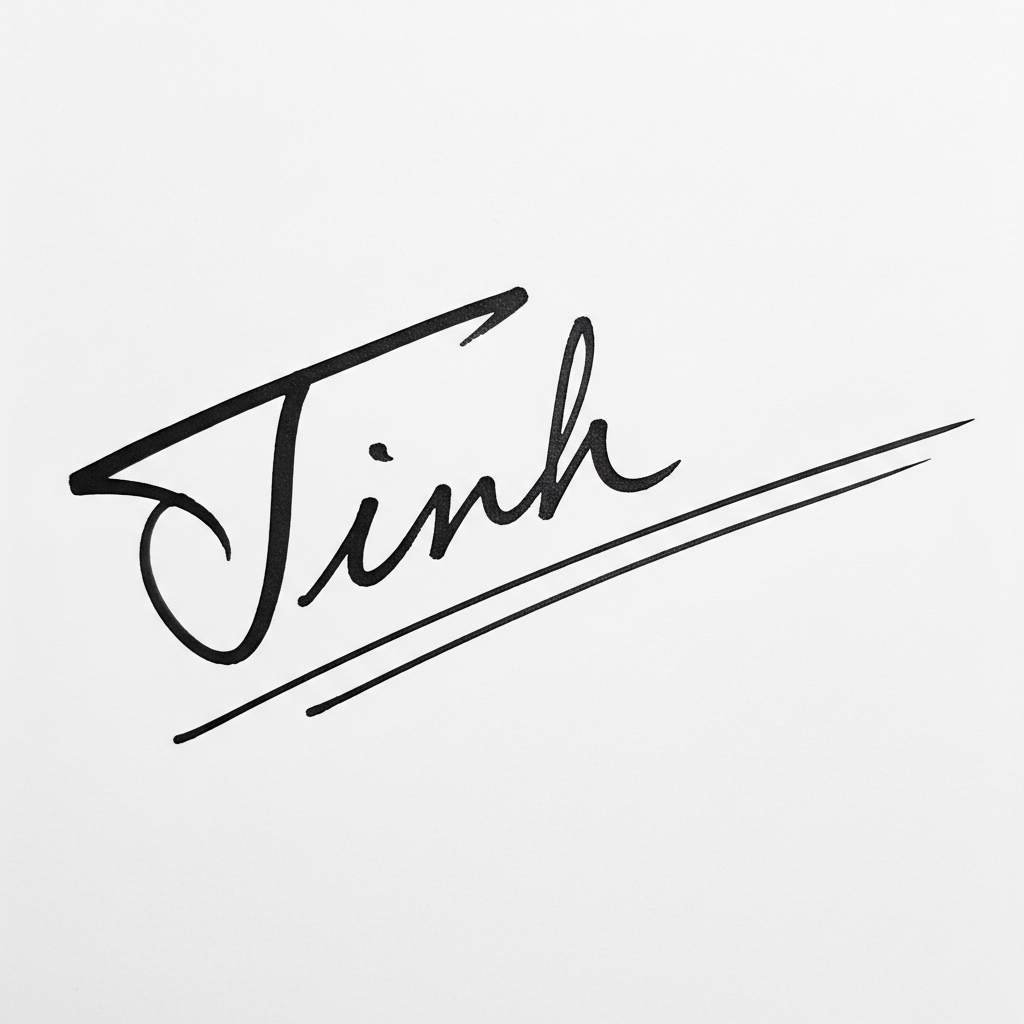 Mẫu chữ ký tên Tình số 7