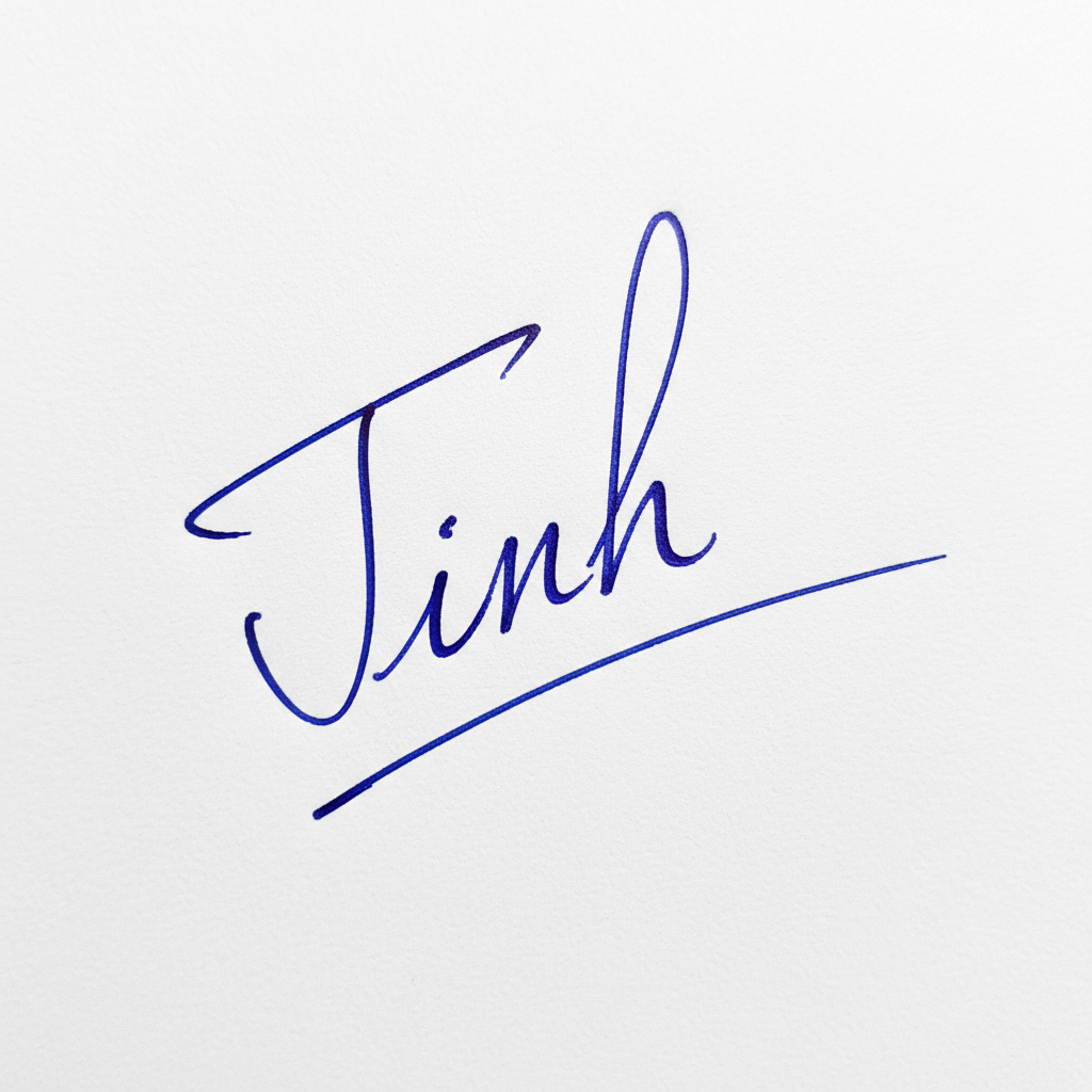 Mẫu chữ ký tên Tình số 8