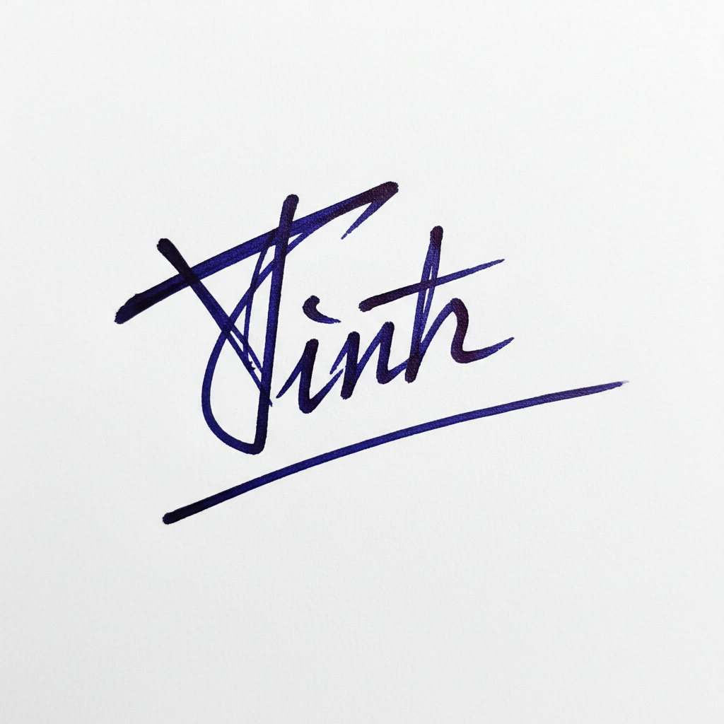 Mẫu chữ ký tên Tình số 9