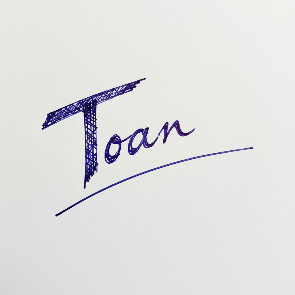 Mẫu chữ ký tên Toàn số 1