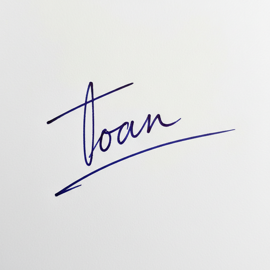 Mẫu chữ ký tên Toàn số 1