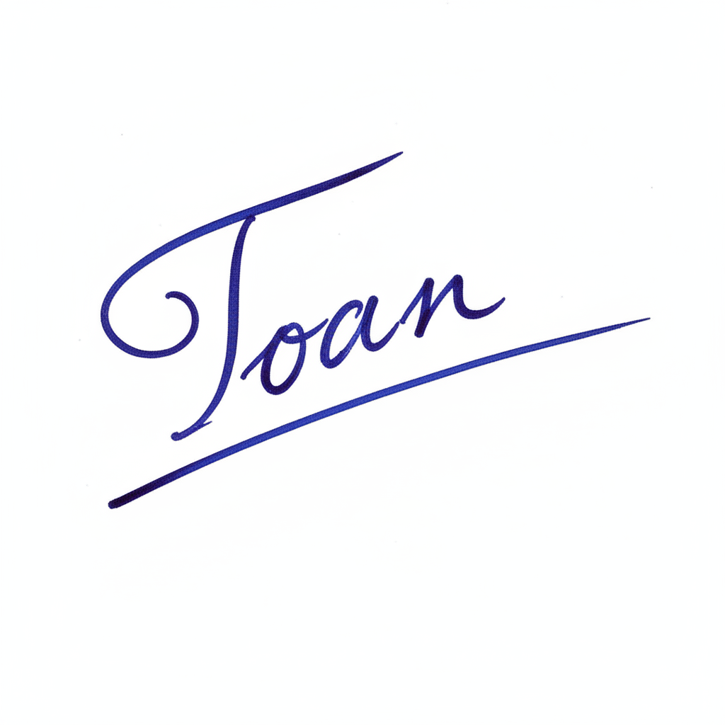 Mẫu chữ ký tên Toàn số 3