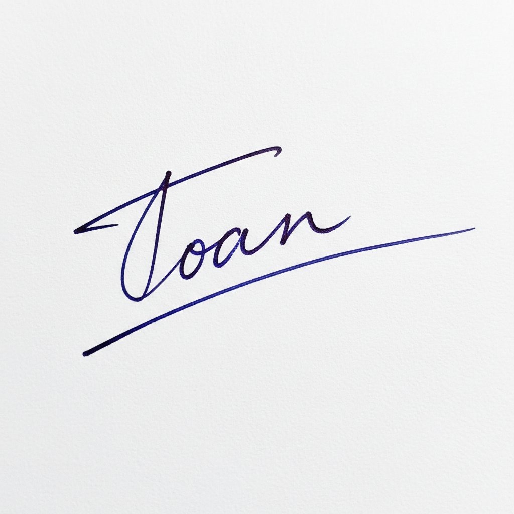 Mẫu chữ ký tên Toàn số 4