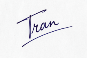 Mẫu chữ ký tên Trân số 1
