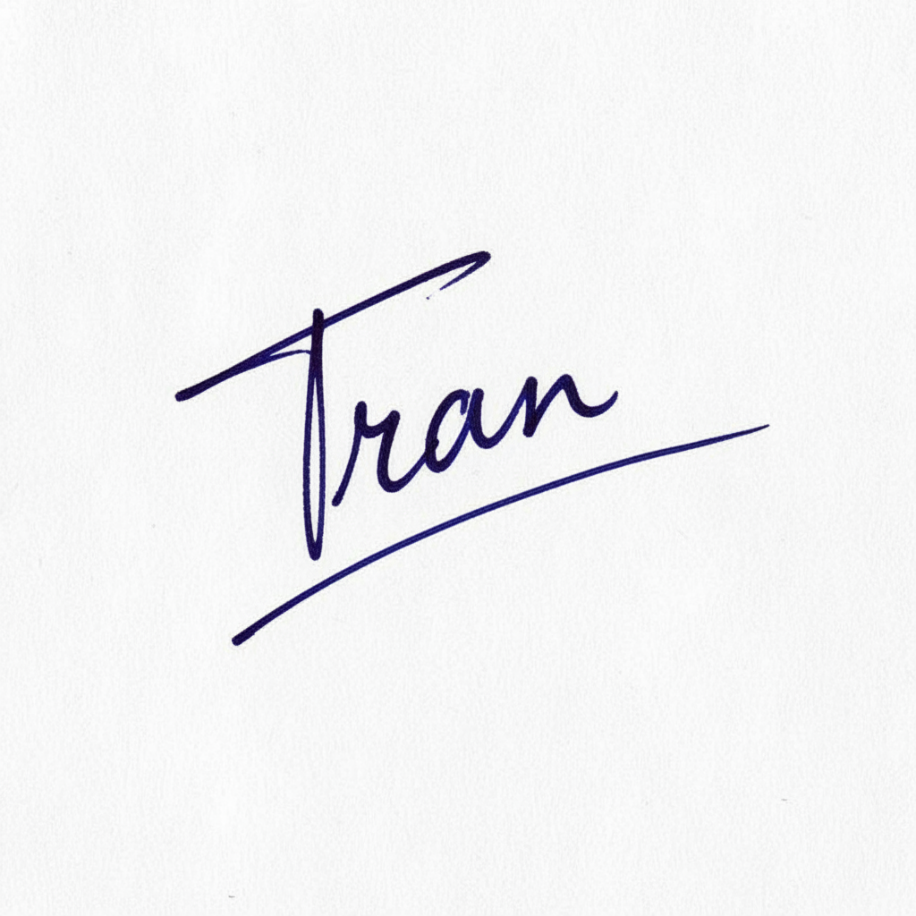 Mẫu chữ ký tên Trân số 1