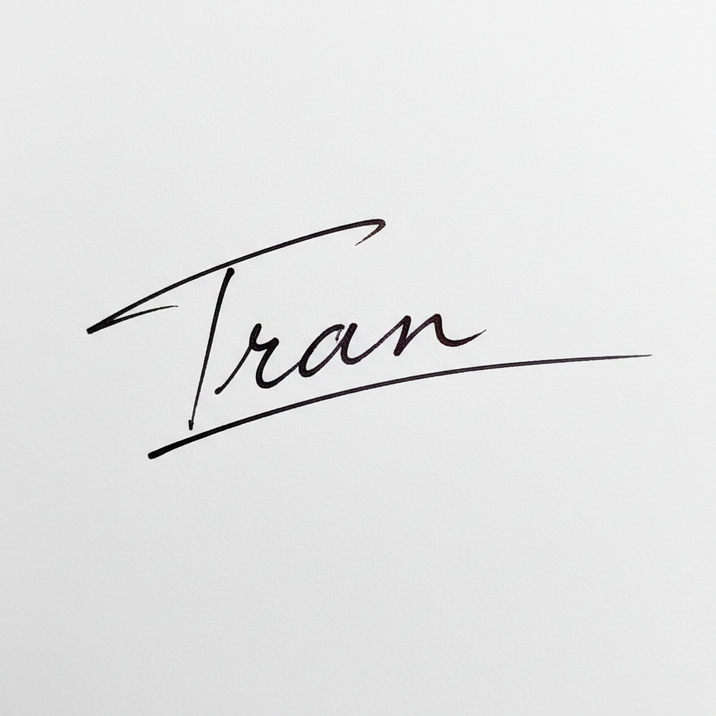 Mẫu chữ ký tên Trân số 10