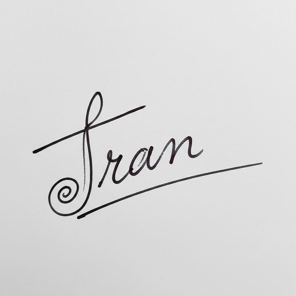 Mẫu chữ ký tên Trân số 2