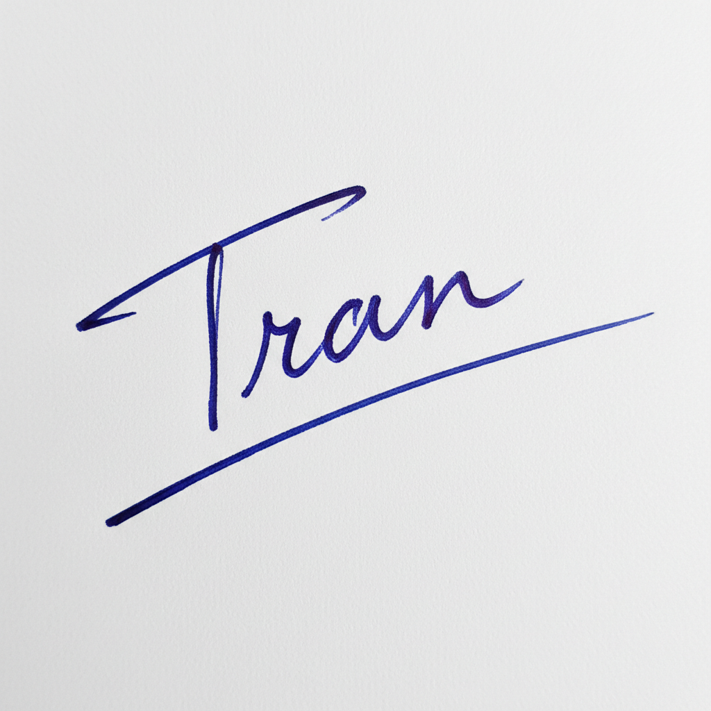 Mẫu chữ ký tên Trân số 3