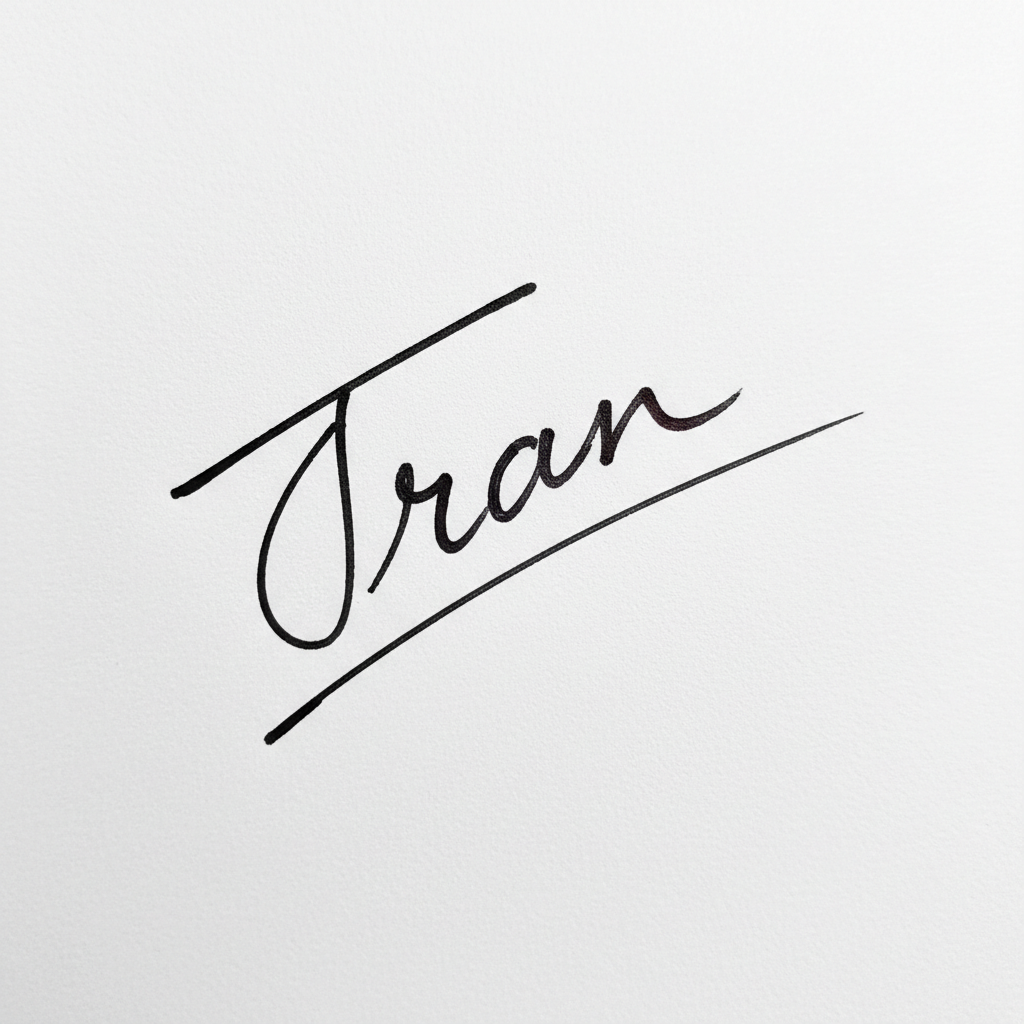 Mẫu chữ ký tên Trân số 5