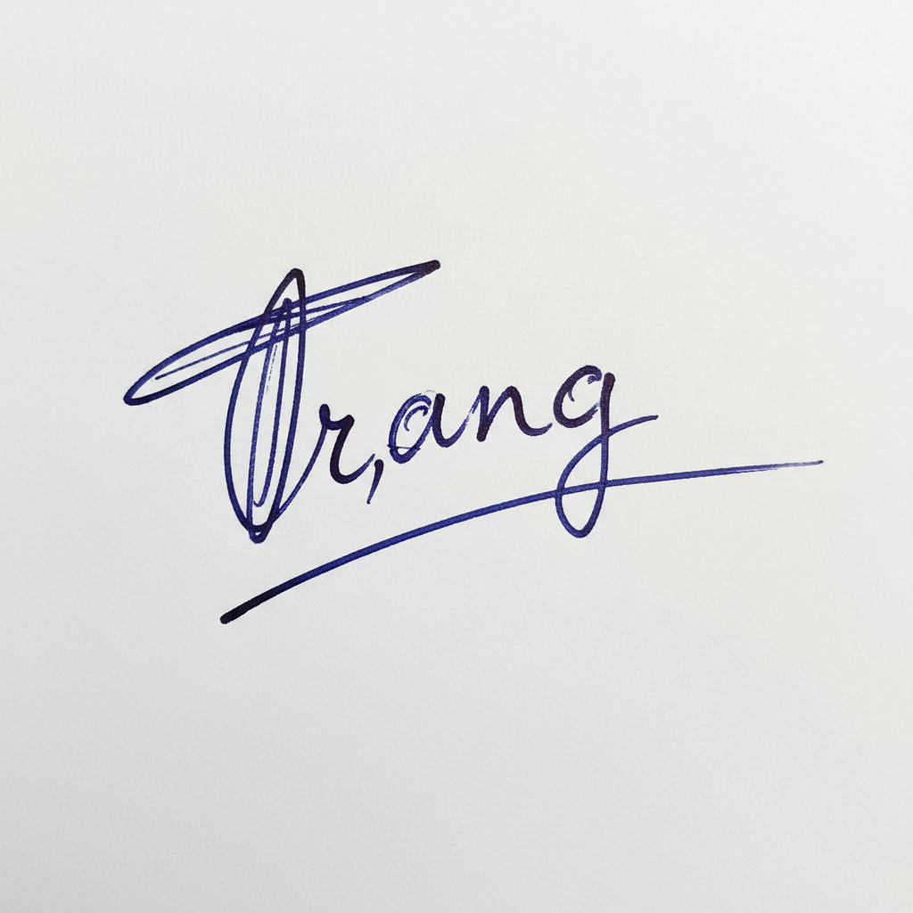 Chữ Ký Cho Người Tên Trang: Bí Quyết Tạo Dấu Ấn Độc Đáo, Hợp Phong Thủy Mẫu chữ ký tên Trang số 1