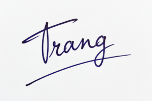 Mẫu chữ ký tên Trang số 1