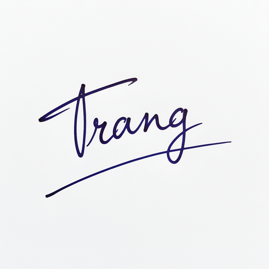 Mẫu chữ ký tên Trang số 1