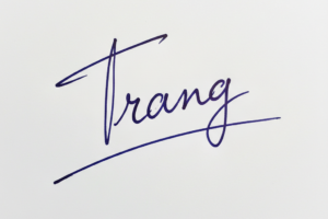 Mẫu chữ ký tên Trang số 1