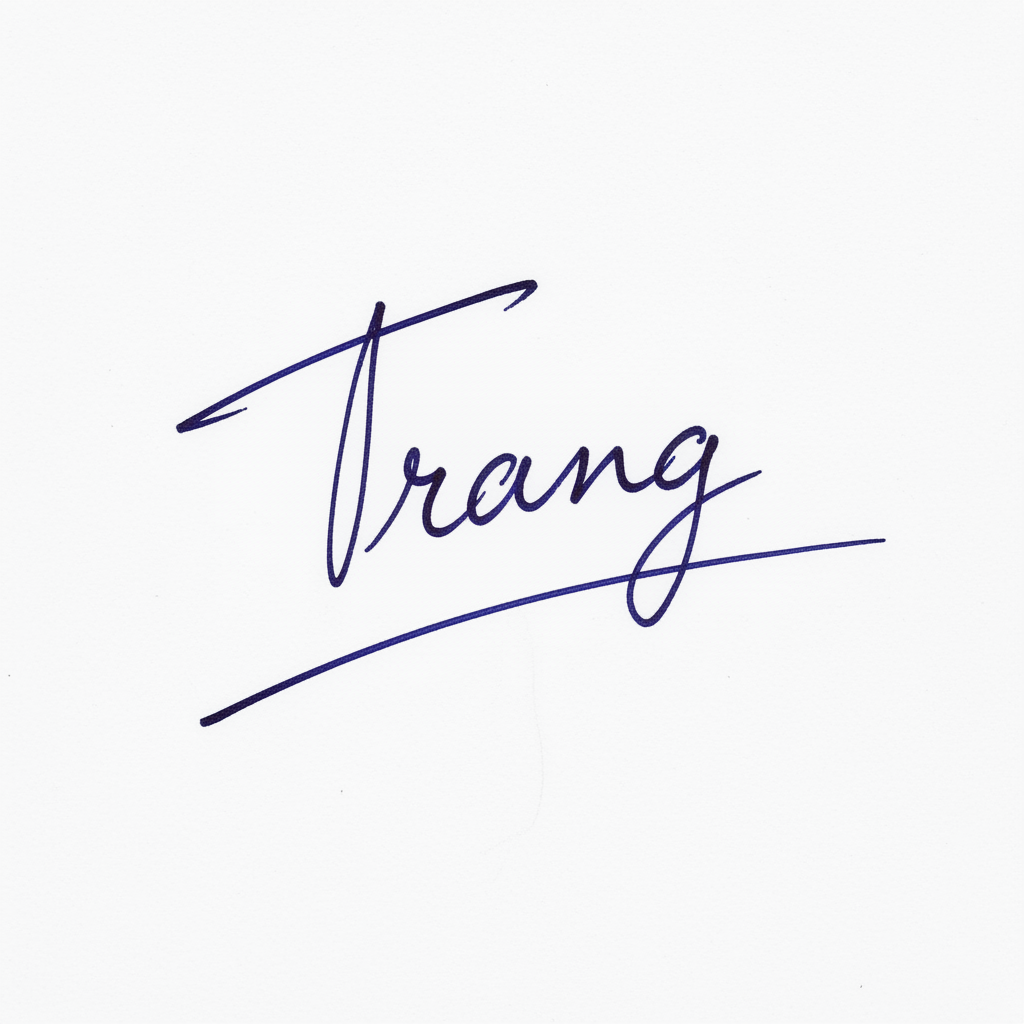 Mẫu chữ ký tên Trang số 1