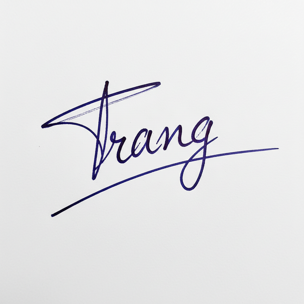 Mẫu chữ ký tên Trang số 1