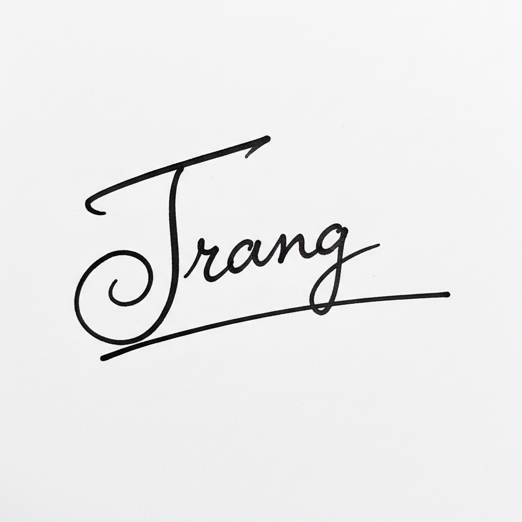 Chữ Ký Cho Người Tên Trang: Bí Quyết Tạo Dấu Ấn Độc Đáo, Hợp Phong Thủy Mẫu chữ ký tên Trang số 2