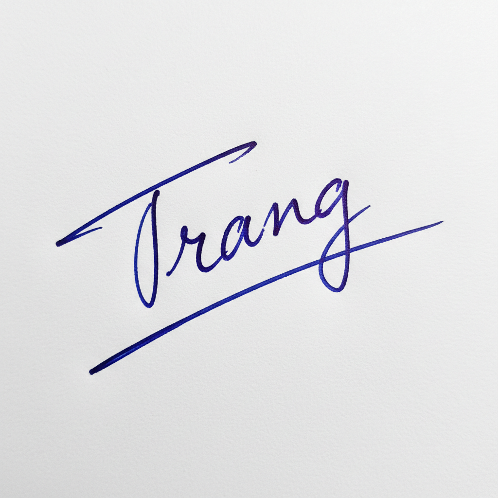 Chữ Ký Cho Người Tên Trang: Bí Quyết Tạo Dấu Ấn Độc Đáo, Hợp Phong Thủy Mẫu chữ ký tên Trang số 3