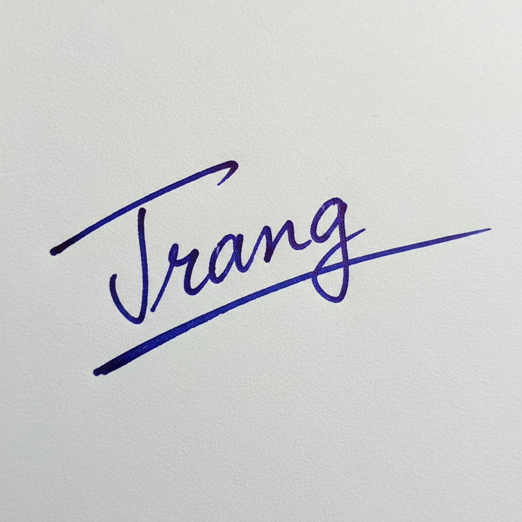 Mẫu chữ ký tên Trang số 3