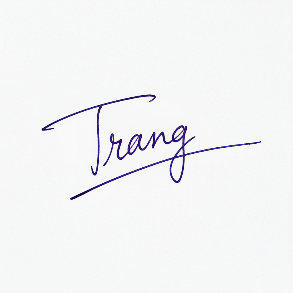 Chữ Ký Cho Người Tên Trang: Bí Quyết Tạo Dấu Ấn Độc Đáo, Hợp Phong Thủy Mẫu chữ ký tên Trang số 4