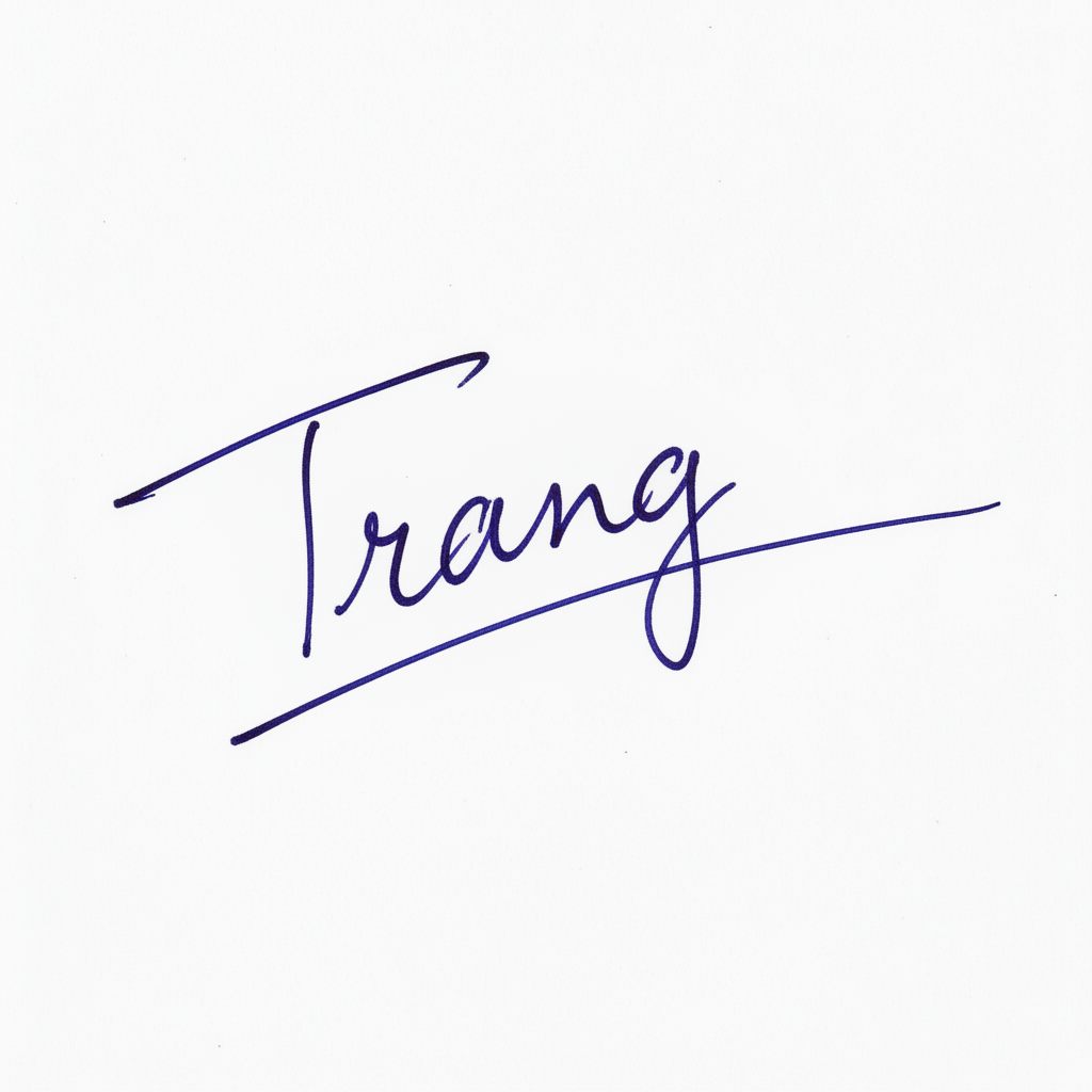 Mẫu chữ ký tên Trang số 4