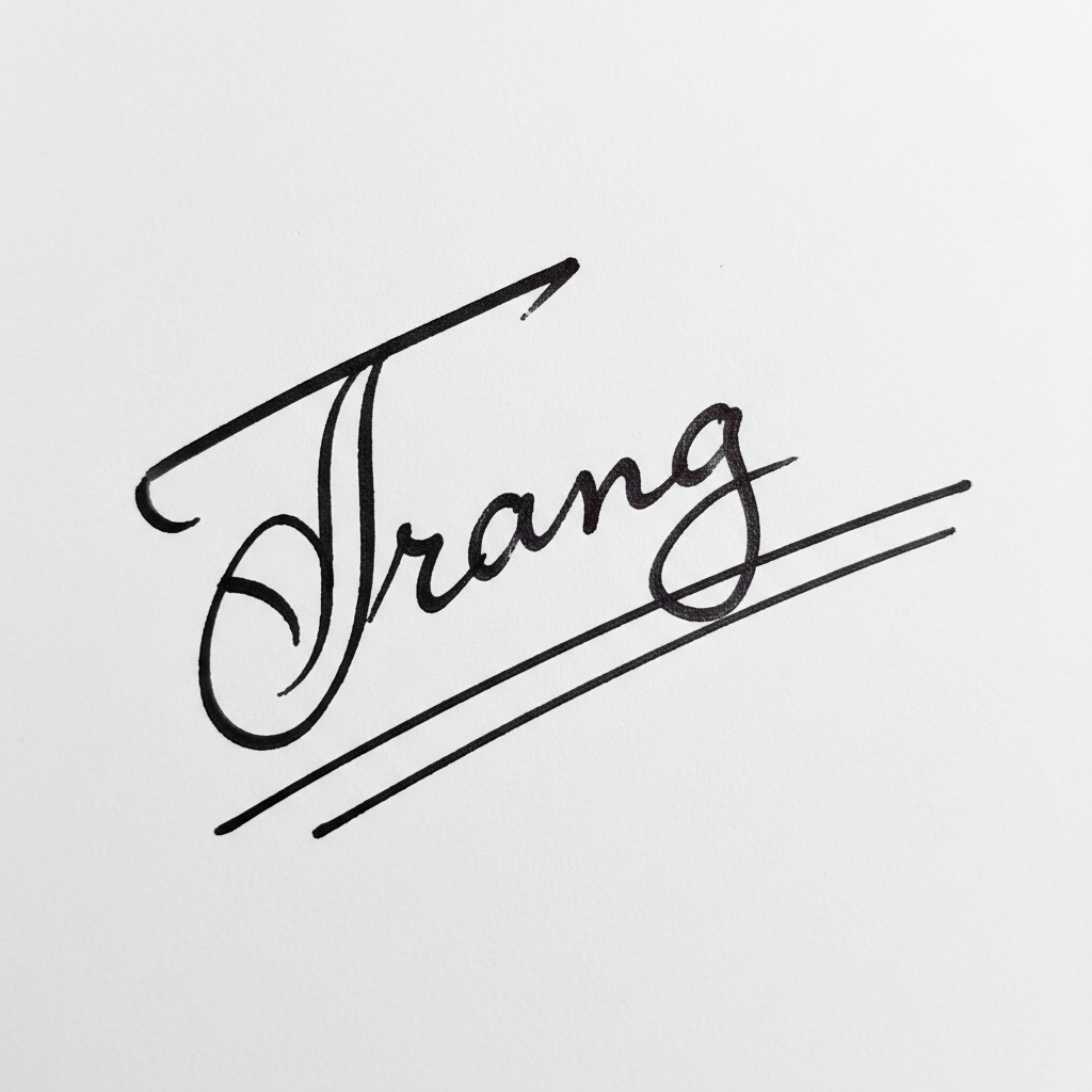 Chữ Ký Cho Người Tên Trang: Bí Quyết Tạo Dấu Ấn Độc Đáo, Hợp Phong Thủy Mẫu chữ ký tên Trang số 7