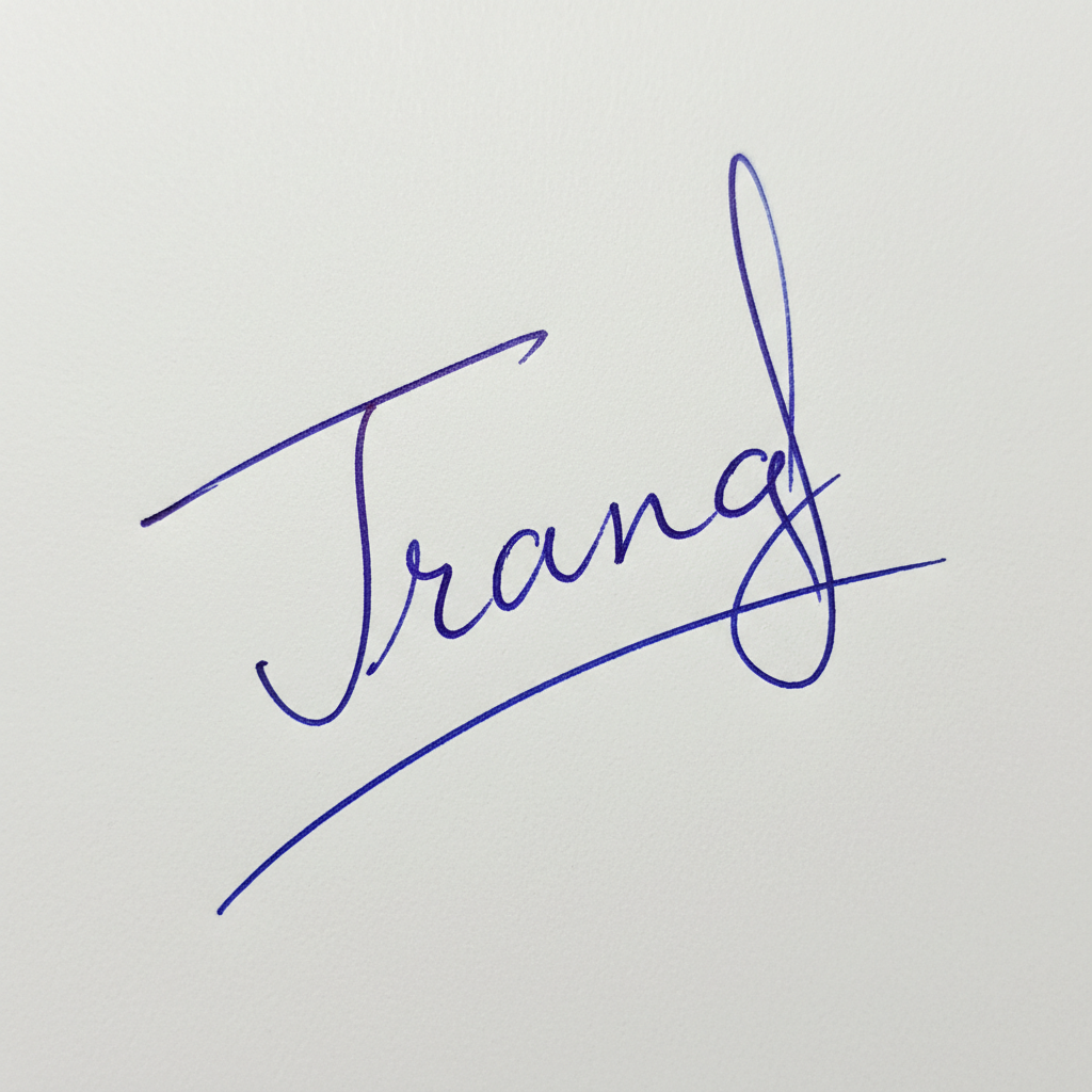 Chữ Ký Cho Người Tên Trang: Bí Quyết Tạo Dấu Ấn Độc Đáo, Hợp Phong Thủy Mẫu chữ ký tên Trang số 8