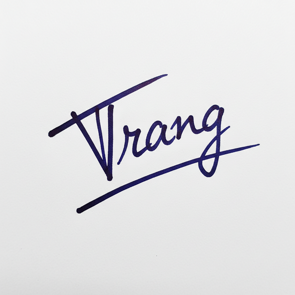 Mẫu chữ ký tên Trang