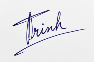Mẫu chữ ký tên Trinh số 1