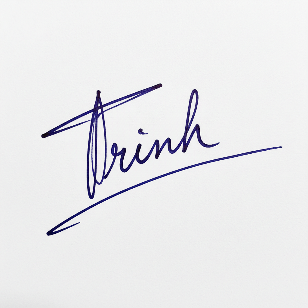 Mẫu chữ ký tên Trinh số 1
