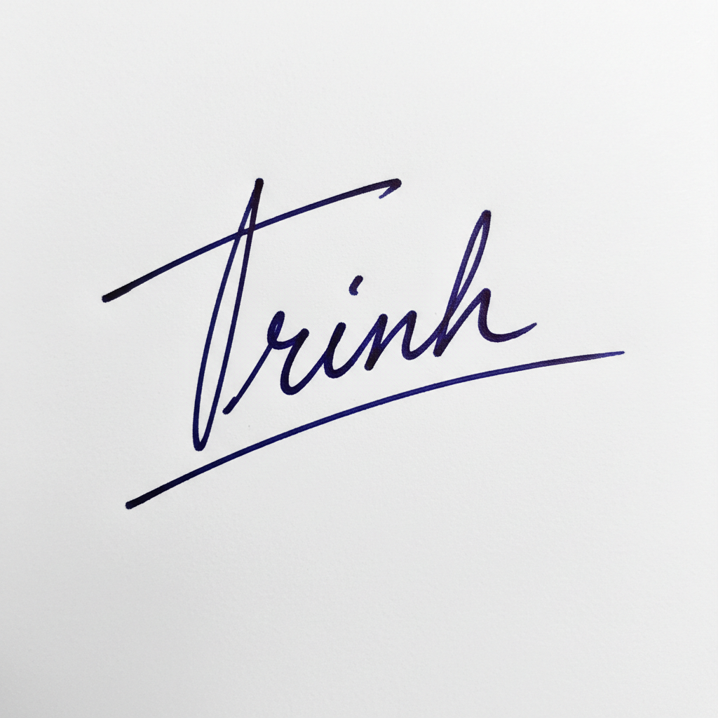 Mẫu chữ ký tên Trinh số 1