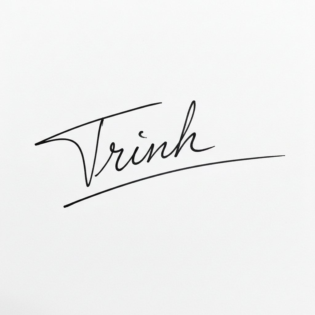 Mẫu chữ ký tên Trinh số 10