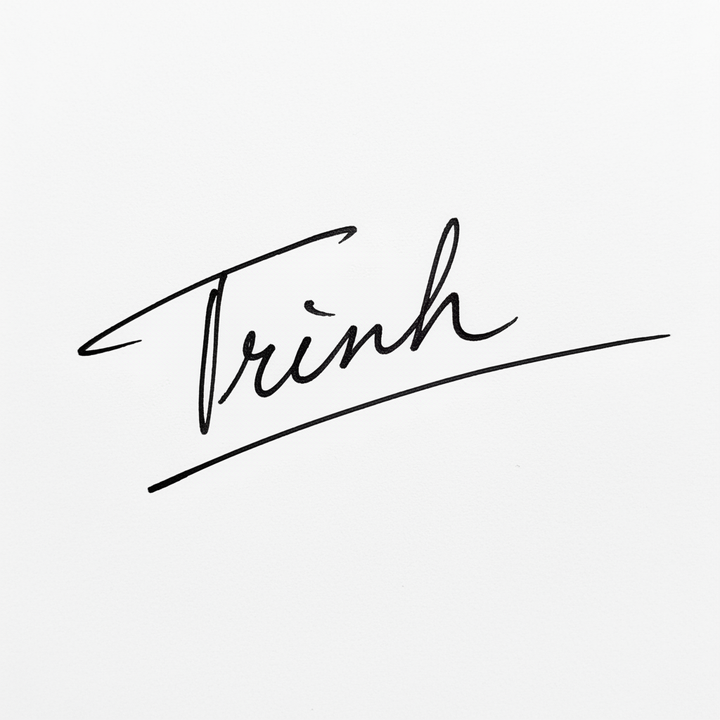 Mẫu chữ ký tên Trinh số 10