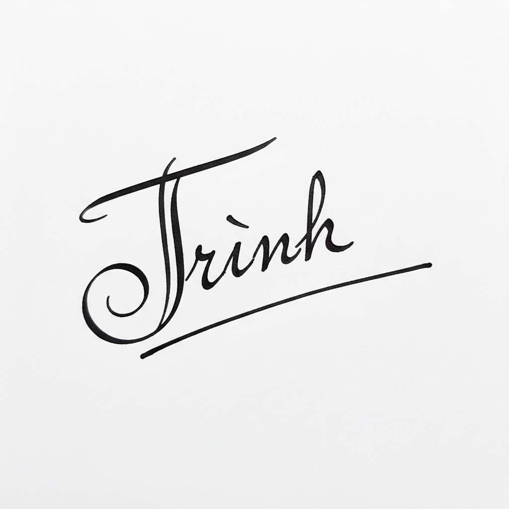 Mẫu chữ ký tên Trinh số 2