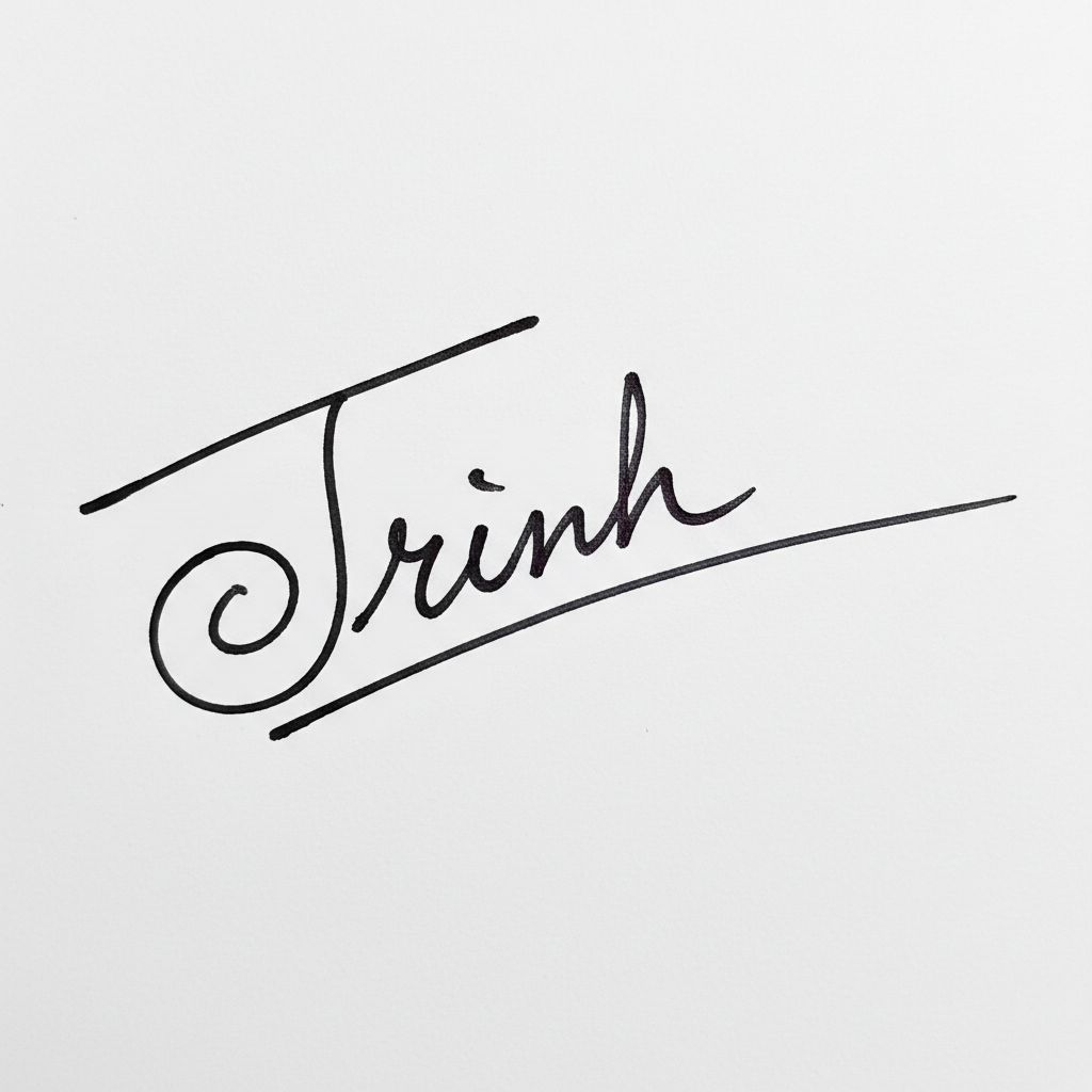 Mẫu chữ ký tên Trinh số 2