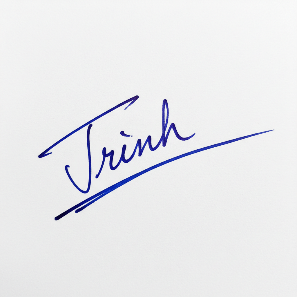 Mẫu chữ ký tên Trinh số 3