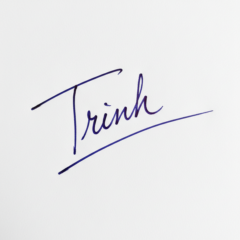 Mẫu chữ ký tên Trinh số 4