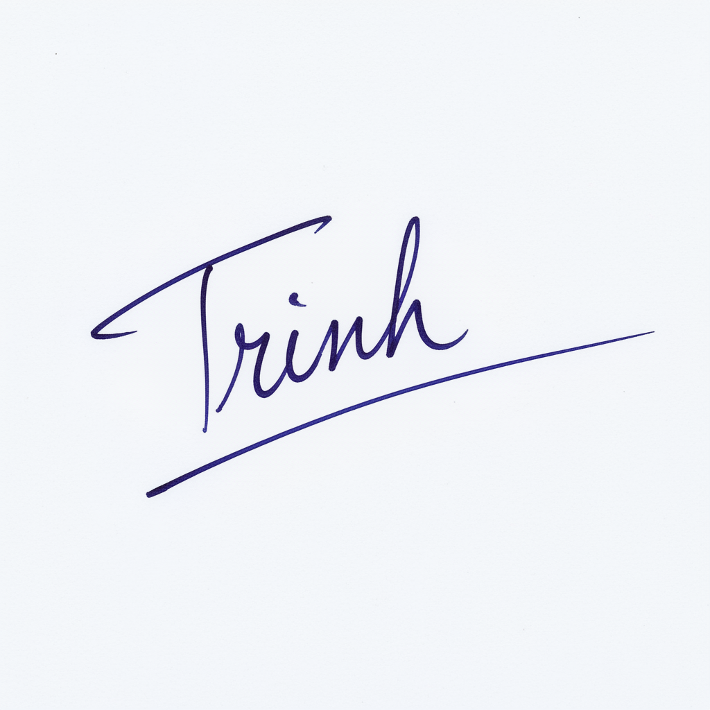 Mẫu chữ ký tên Trinh số 4