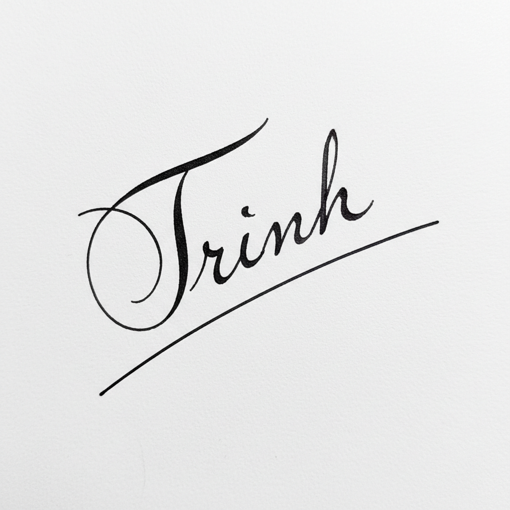 Mẫu chữ ký tên Trinh số 5