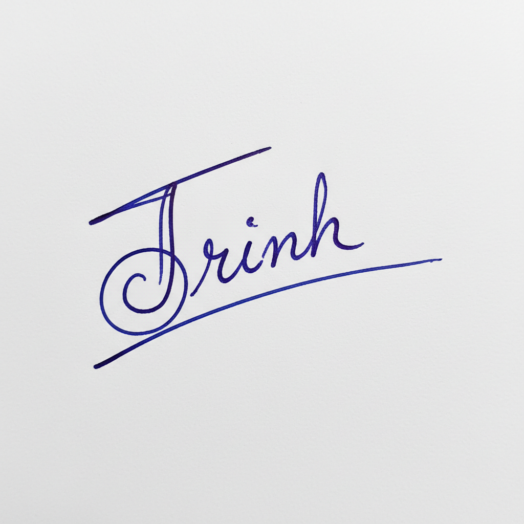 Mẫu chữ ký tên Trinh số 6