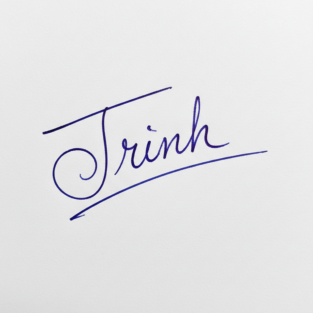 Mẫu chữ ký tên Trinh số 6