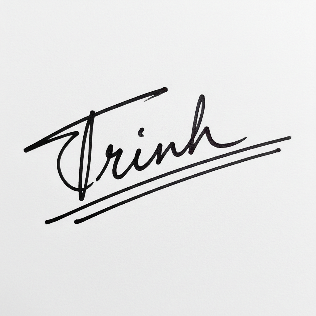 Mẫu chữ ký tên Trinh số 7