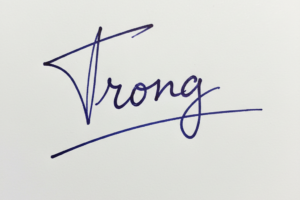 Mẫu chữ ký tên Trọng số 1