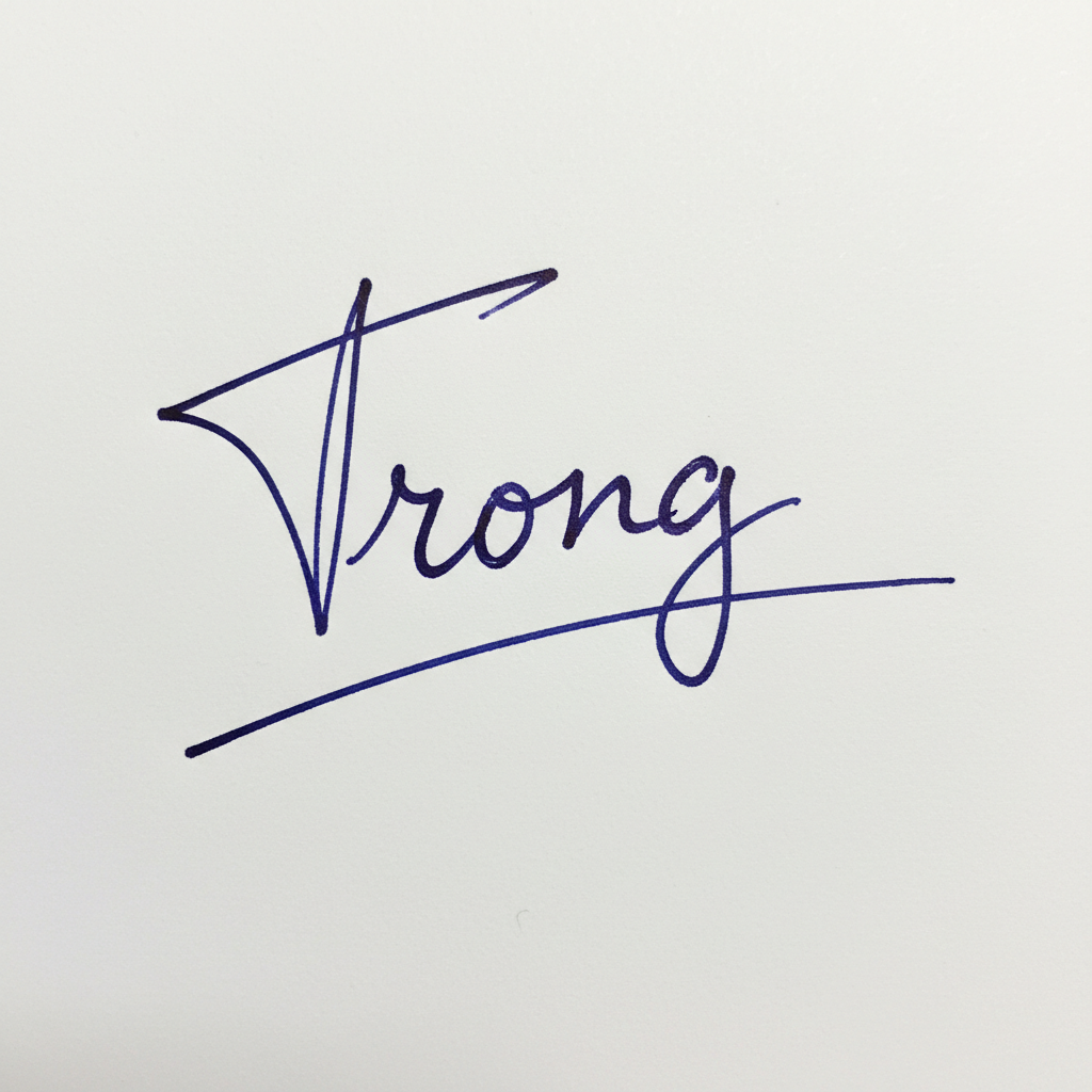 Mẫu chữ ký tên Trọng số 1