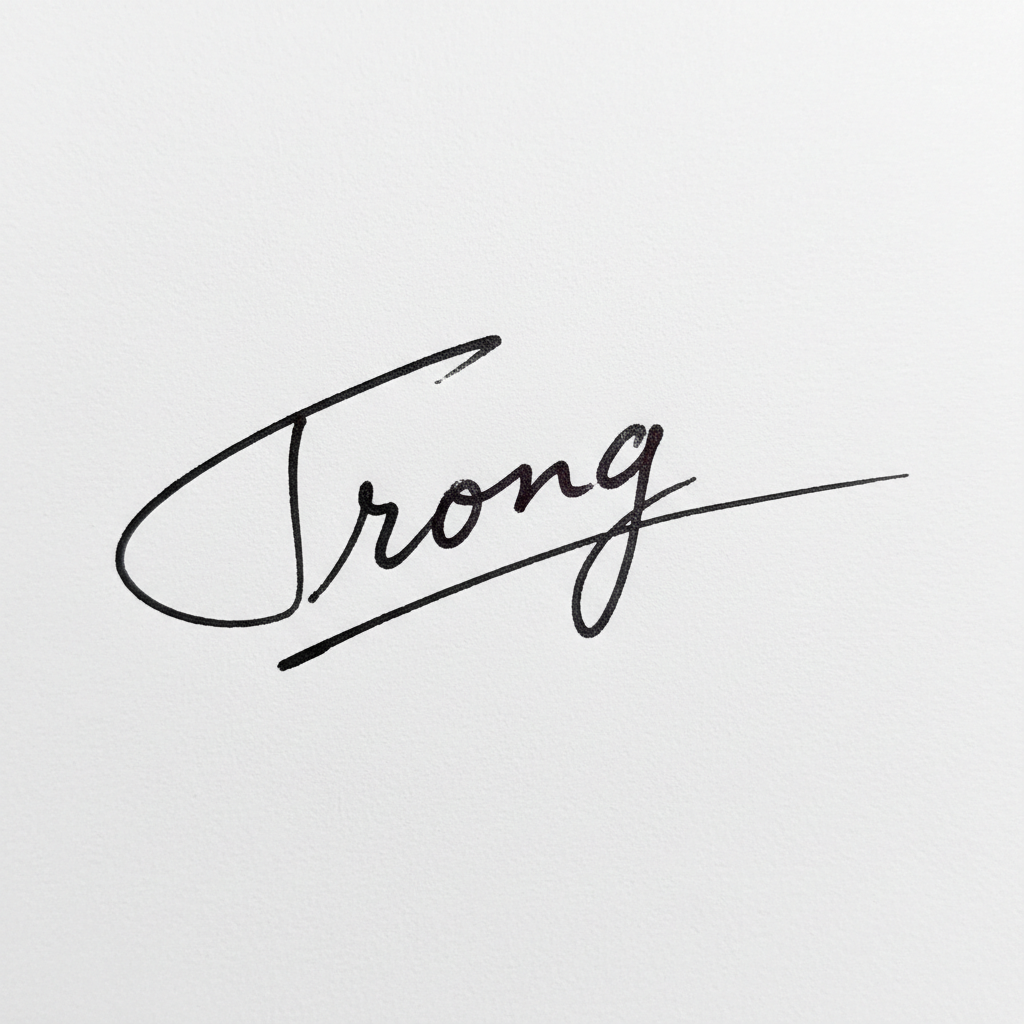 Mẫu chữ ký tên Trọng số 10