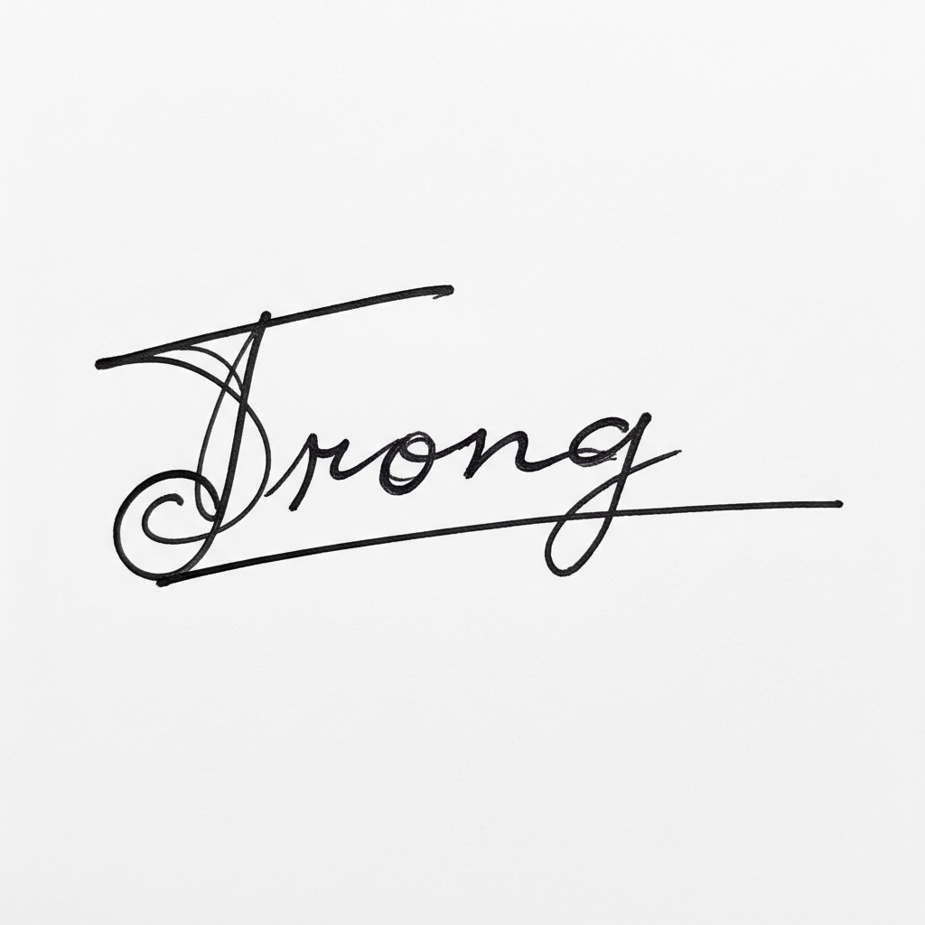 Mẫu chữ ký tên Trọng số 2