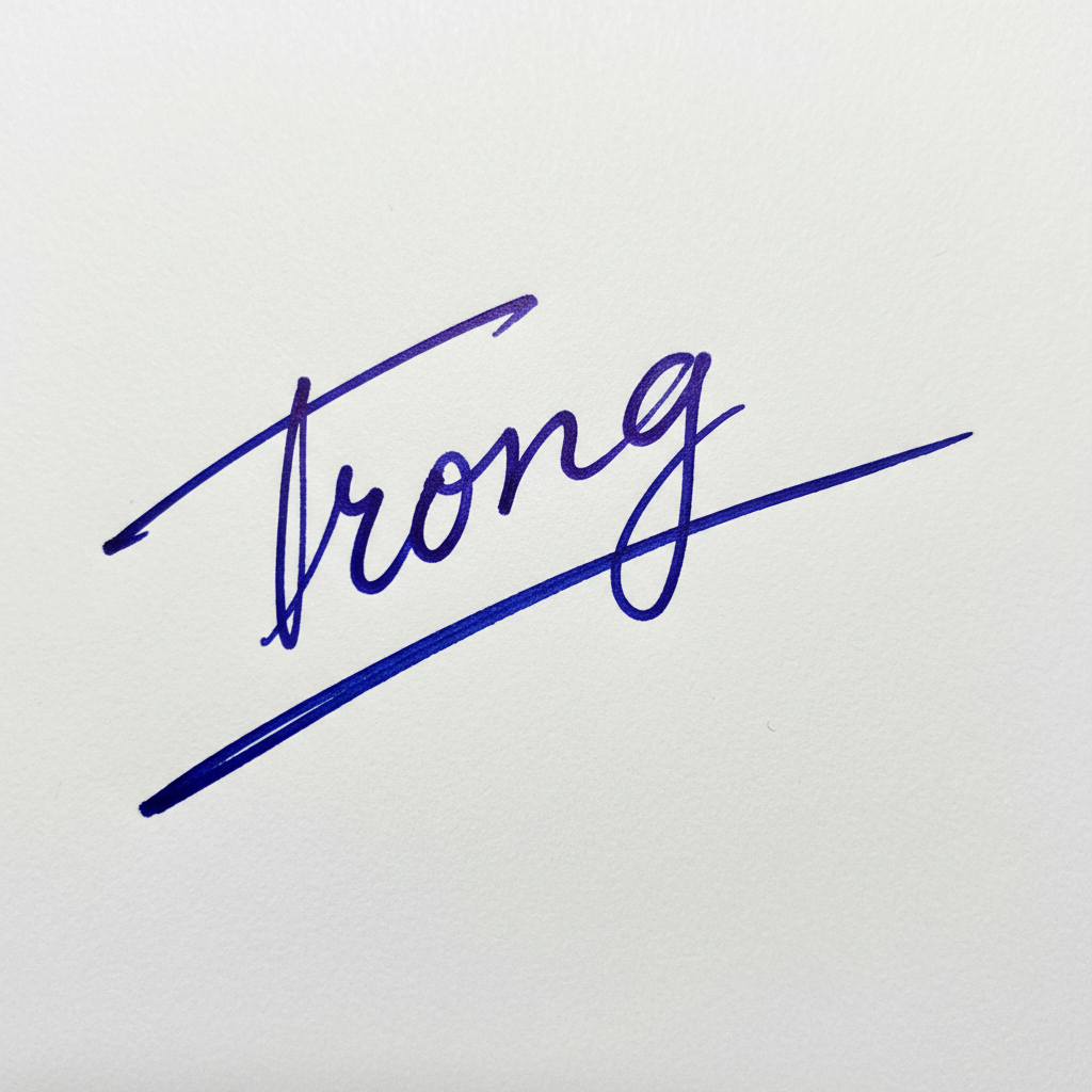 Mẫu chữ ký tên Trọng số 3