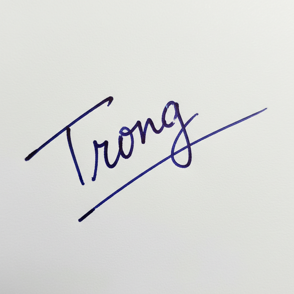 Mẫu chữ ký tên Trọng số 4