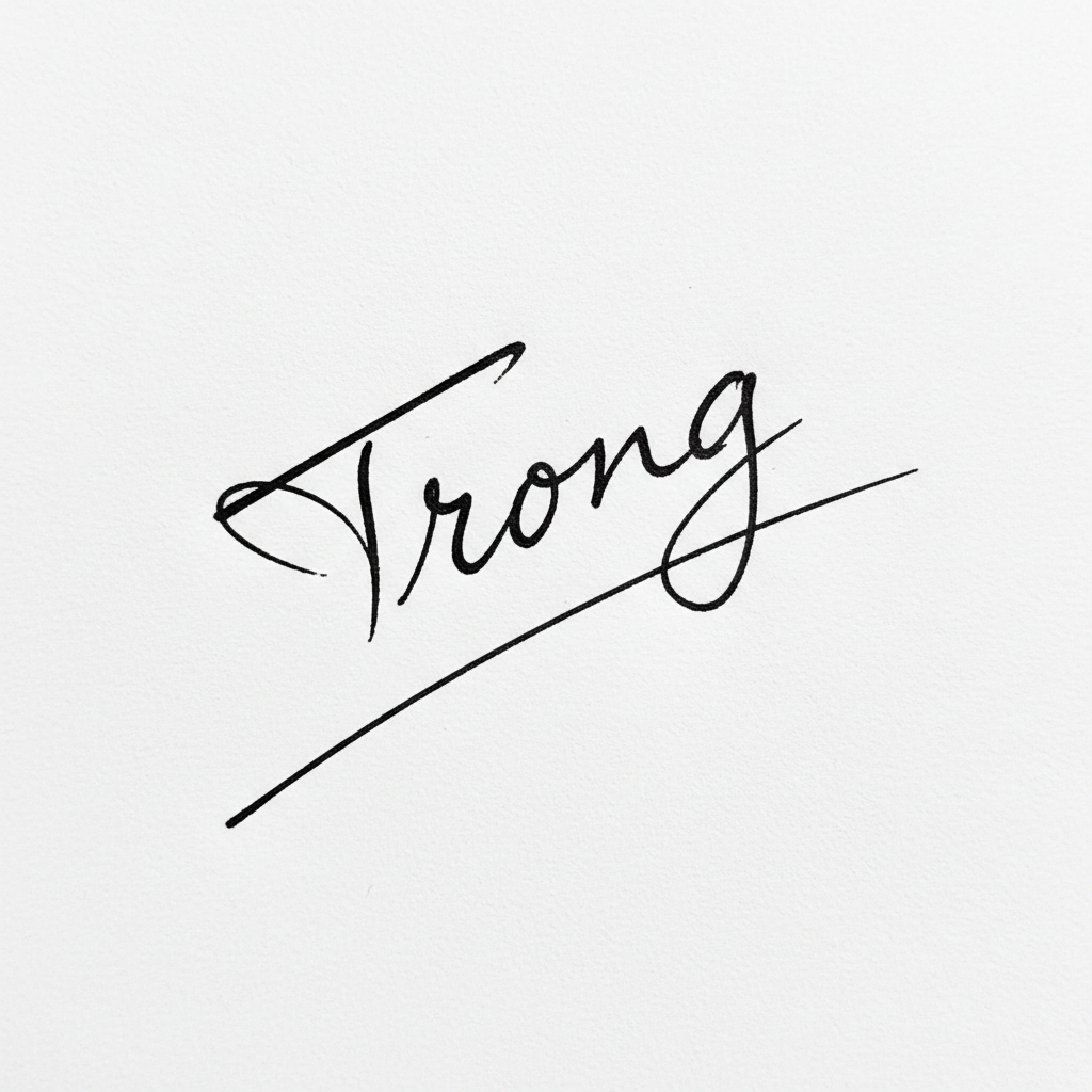 Mẫu chữ ký tên Trọng số 5