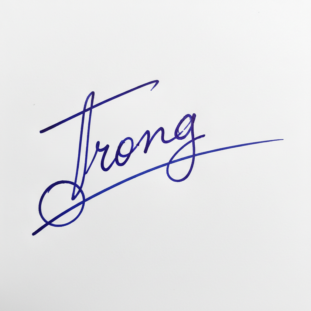 Mẫu chữ ký tên Trọng số 6