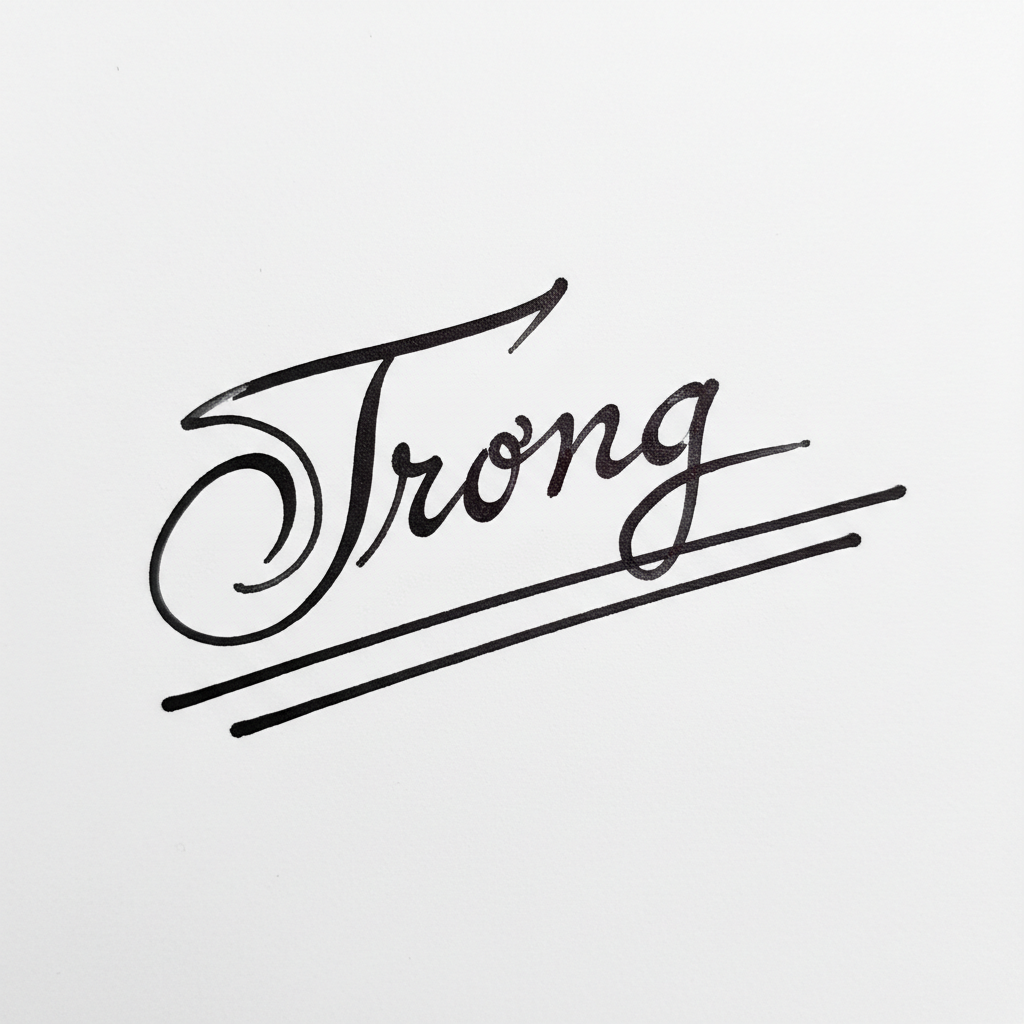 Mẫu chữ ký tên Trọng số 7